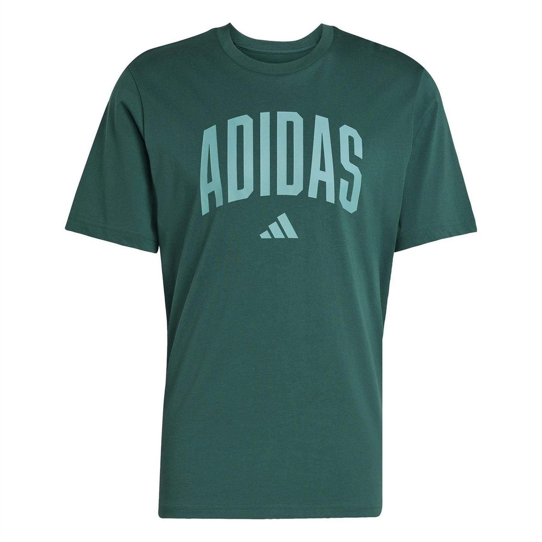 College Green - Front - Adidas Mens Cotton T-Shirt