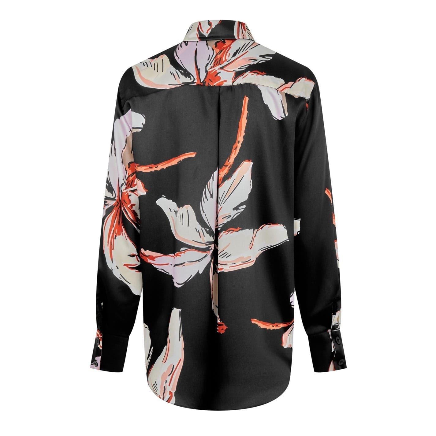 Black - Back - Marella Womens-Ladies Lugano Relaxed Fit Long-Sleeved Shirt