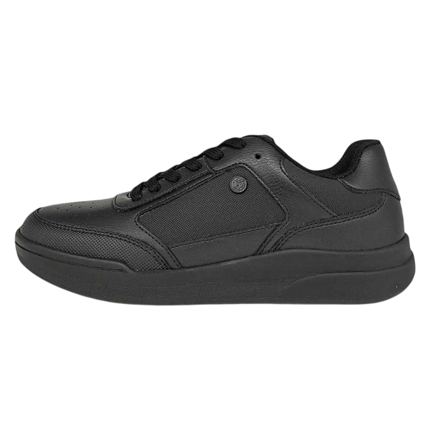 Black - Lifestyle - Pretty Green Childrens-Kids Welwyn Lace Up School Shoes