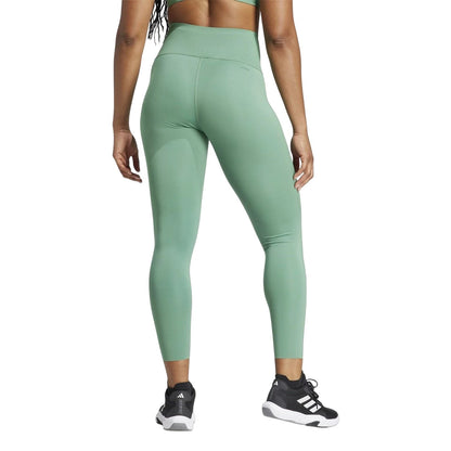 Green - Back - Adidas Womens-Ladies 7-8 Leggings