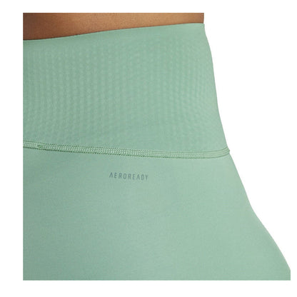 Green - Side - Adidas Womens-Ladies 7-8 Leggings