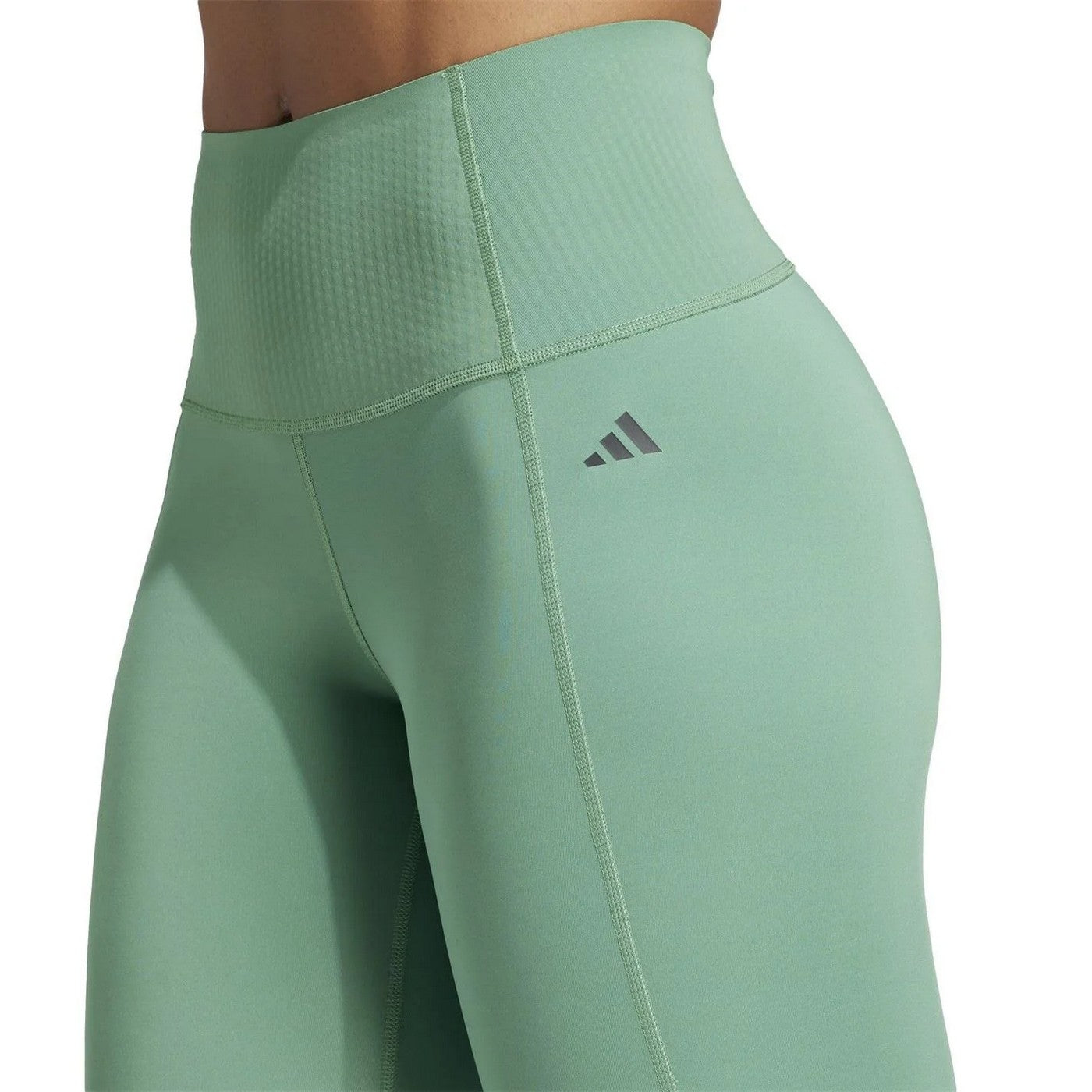 Green - Lifestyle - Adidas Womens-Ladies 7-8 Leggings