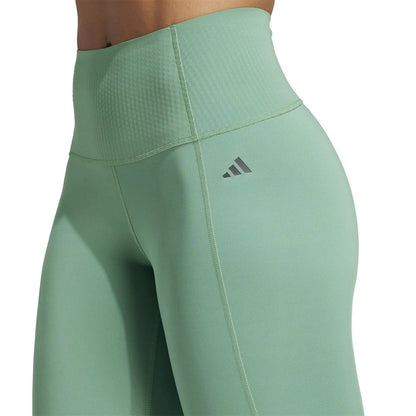 Green - Lifestyle - Adidas Womens-Ladies 7-8 Leggings