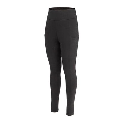 Black - Side - Requisite Womens-Ladies Lightweight Horse Riding Tights