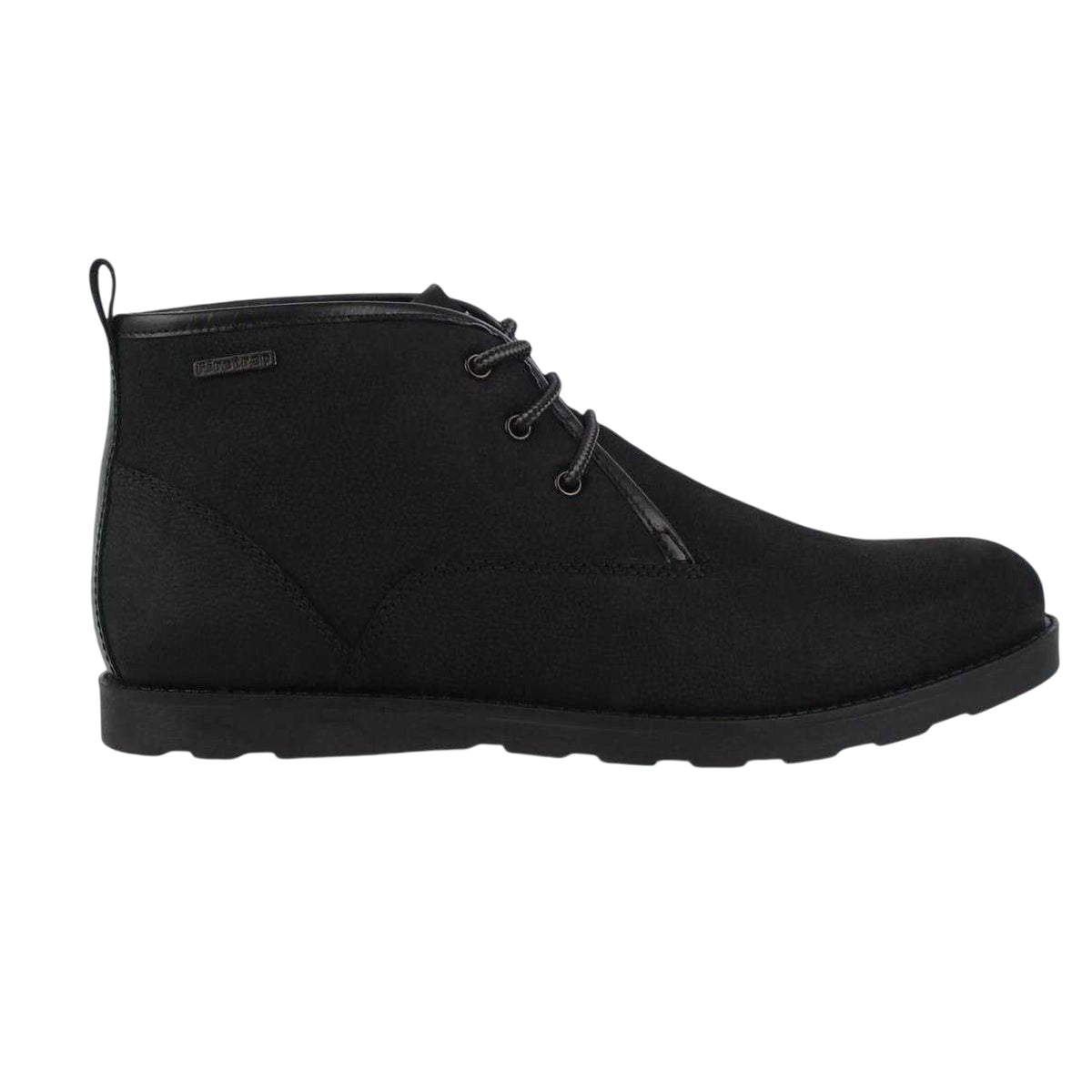 Black - Side - Firetrap Mens Suede Flat Desert Boots