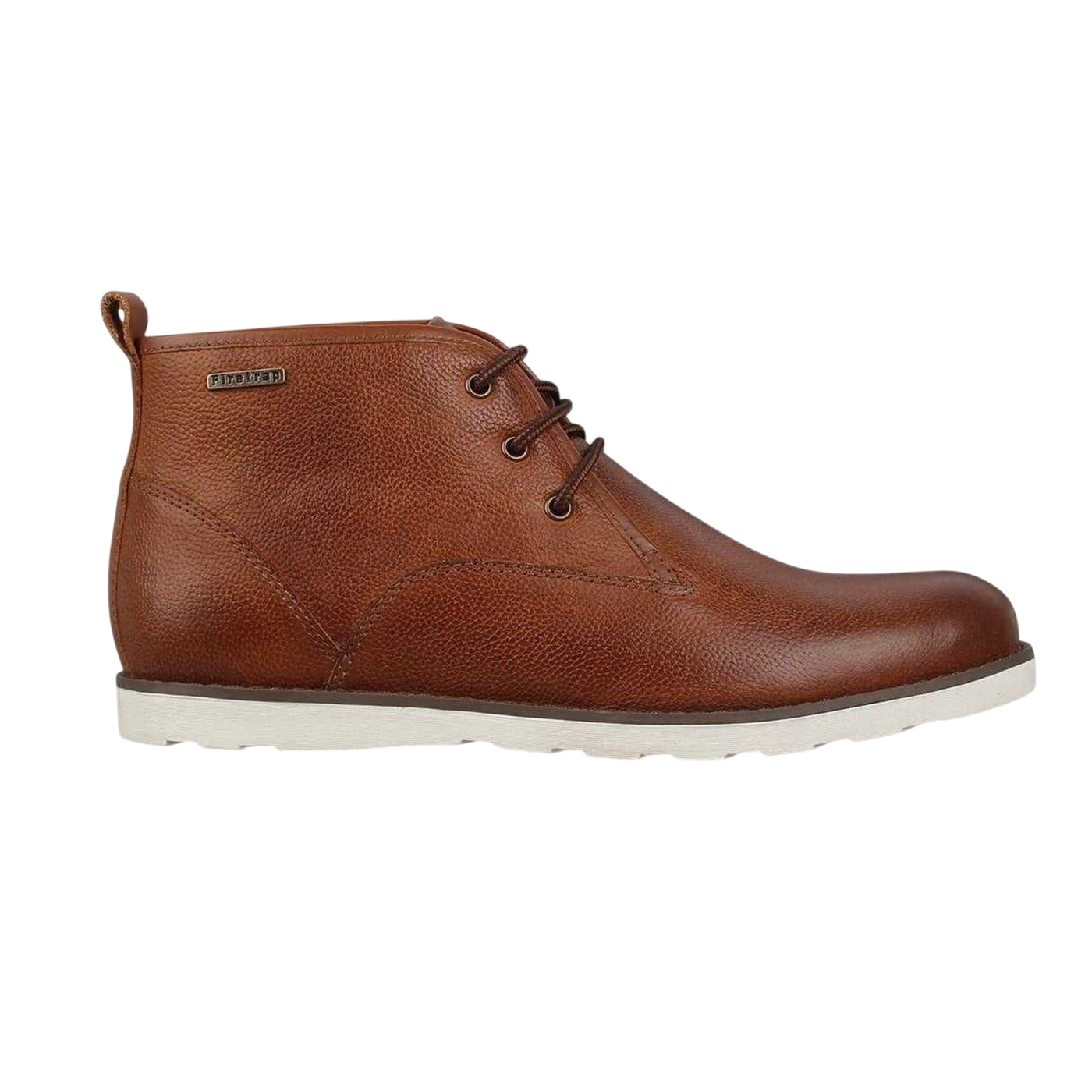Tan - Side - Firetrap Mens Suede Flat Desert Boots