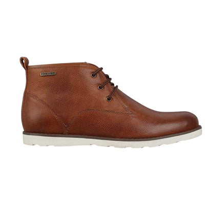 Tan - Side - Firetrap Mens Suede Flat Desert Boots