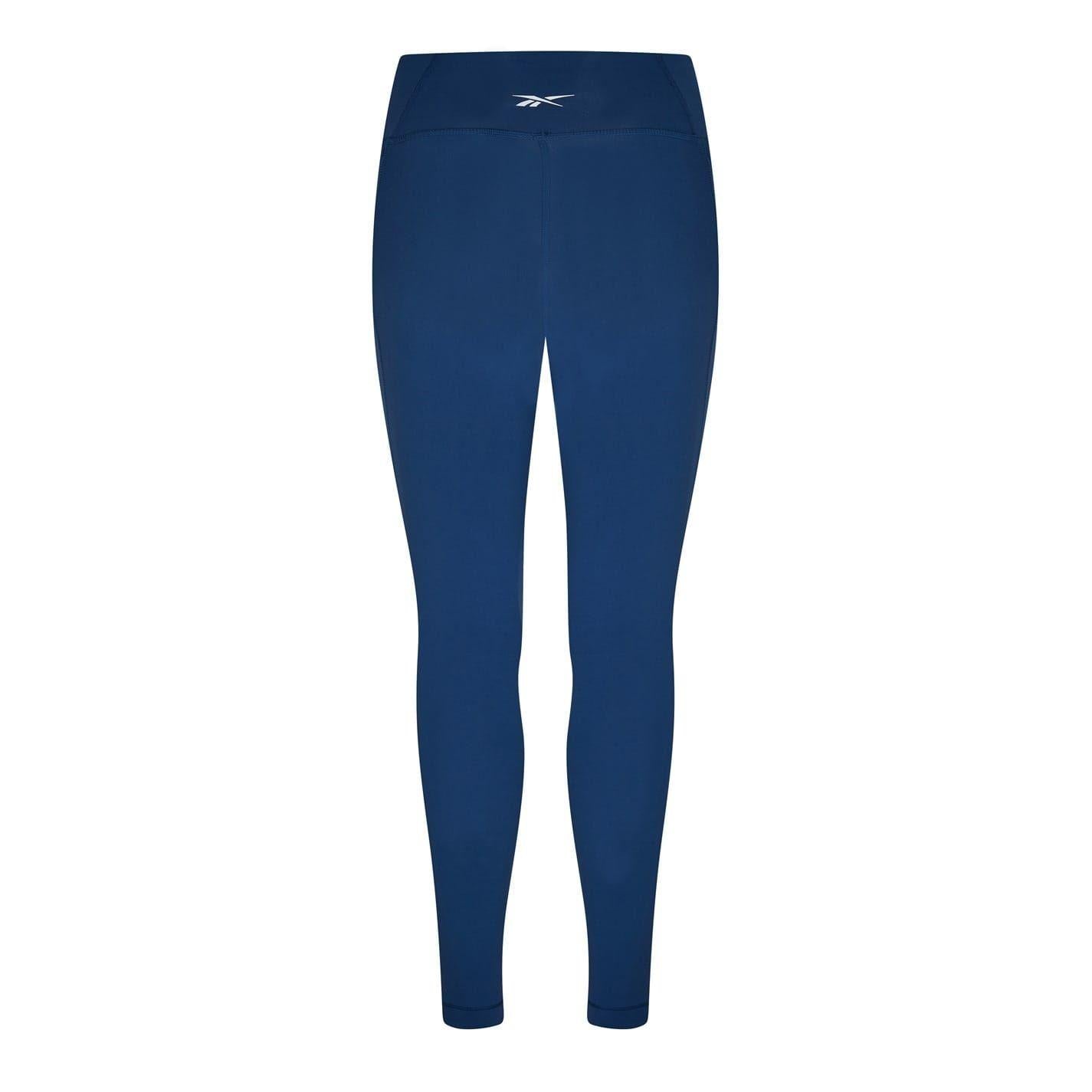 Blue - Back - Reebok Womens-Ladies Fitness Slim Leggings