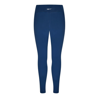 Blue - Back - Reebok Womens-Ladies Fitness Slim Leggings