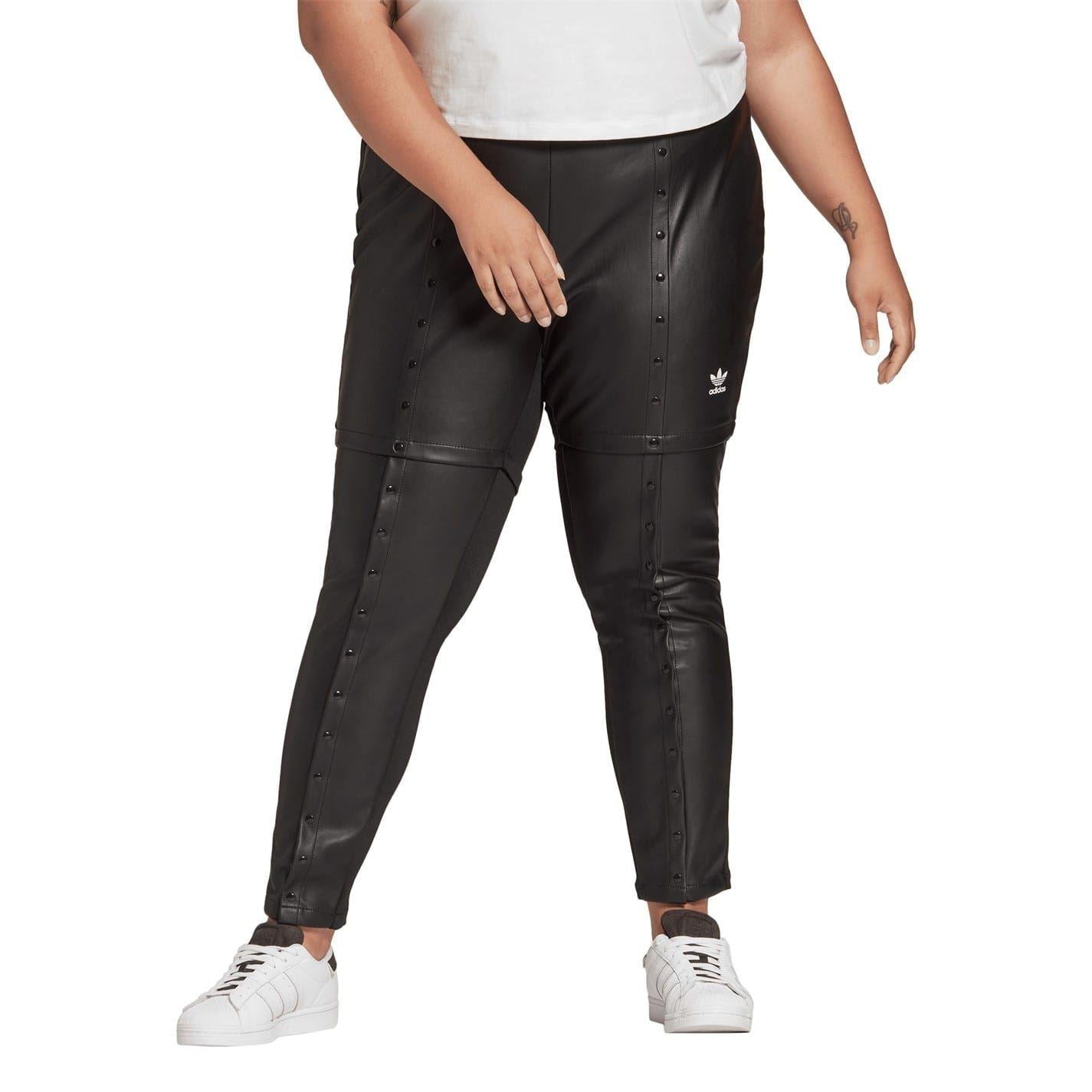 Black - Side - Adidas Womens-Ladies Originals Slim Leggings