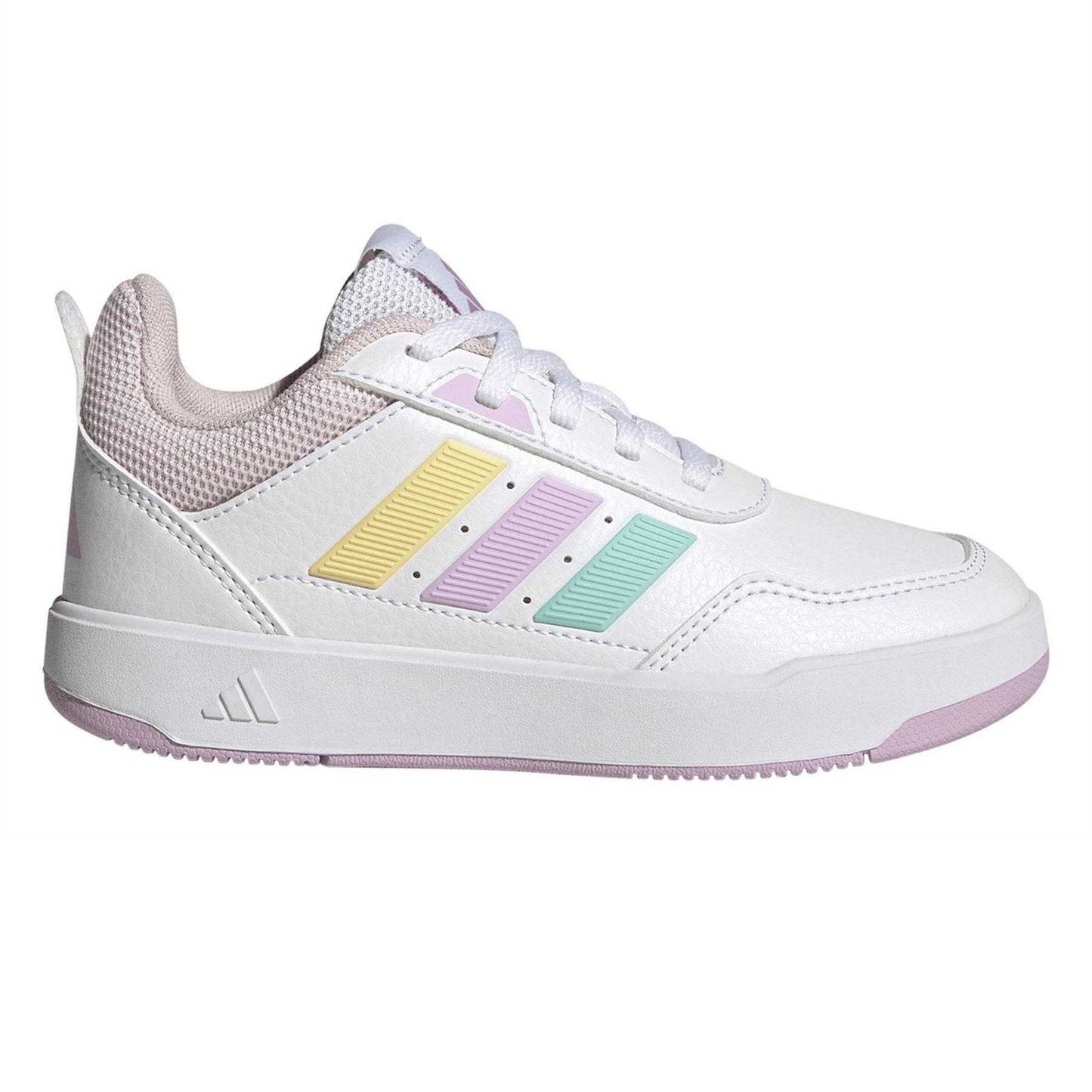White-Lilac-Aqua - Side - Adidas Childrens-Kids Tensaur Sport 2.0 Stripes Trainers