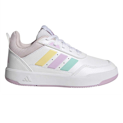 White-Lilac-Aqua - Side - Adidas Childrens-Kids Tensaur Sport 2.0 Stripes Trainers