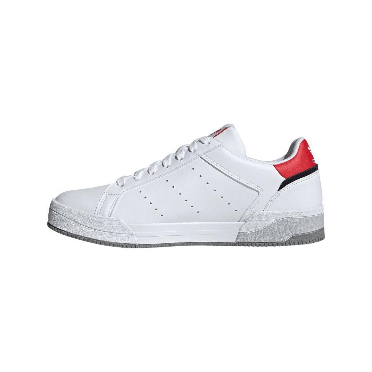 White - Side - Adidas Mens Tourino Leather Trainers