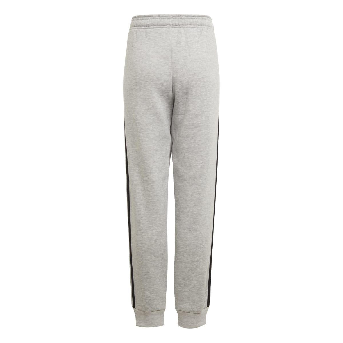 Grey Heather - Back - Adidas Childrens-Kids Essentials 3 Stripes Jogging Bottoms
