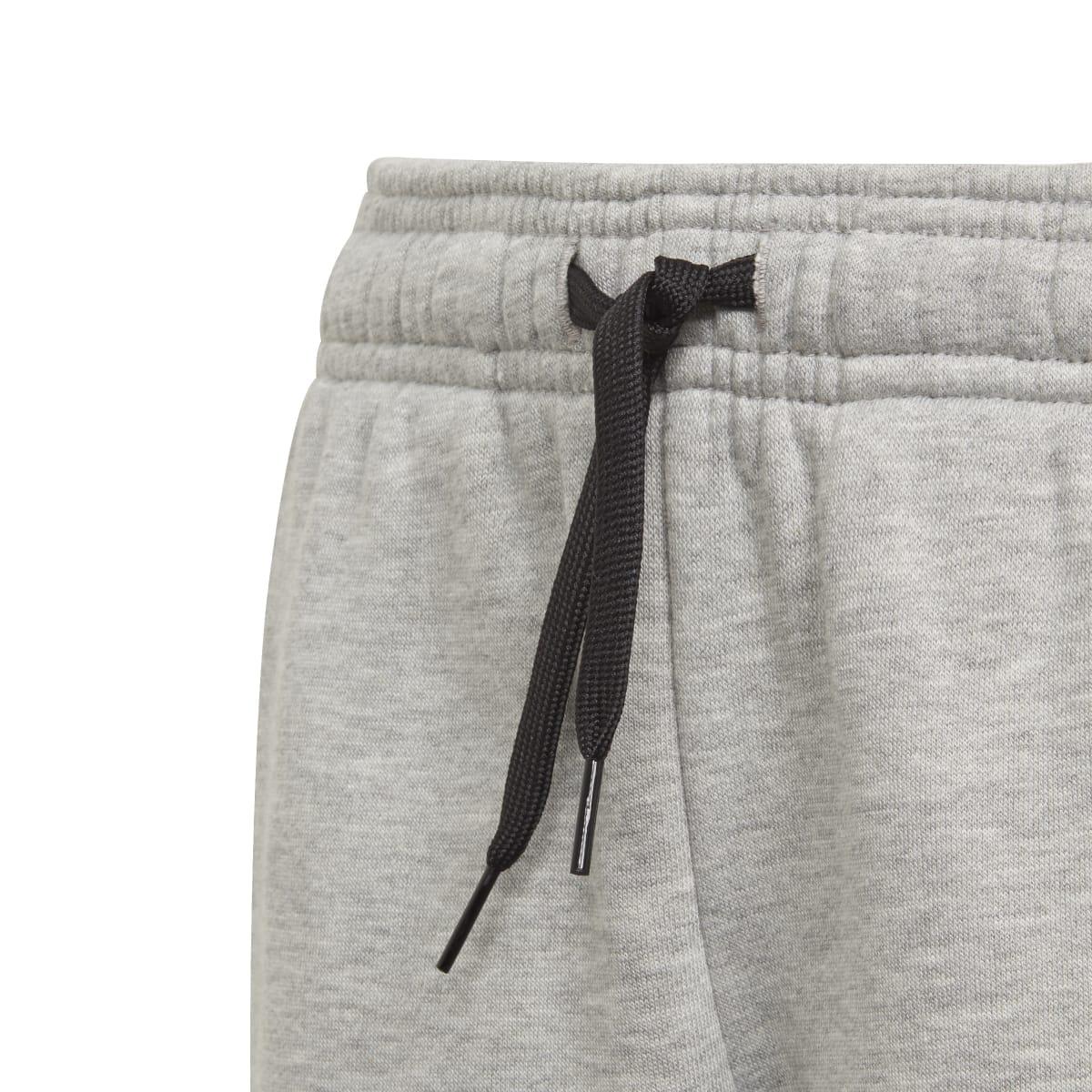 Grey Heather - Side - Adidas Childrens-Kids Essentials 3 Stripes Jogging Bottoms