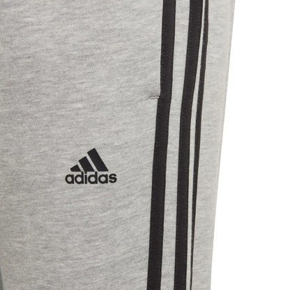 Grey Heather - Lifestyle - Adidas Childrens-Kids Essentials 3 Stripes Jogging Bottoms