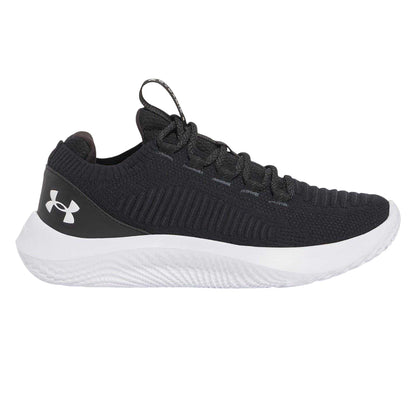 Black-White - Side - Under Armour Womens-Ladies IntelliKnit Shoes