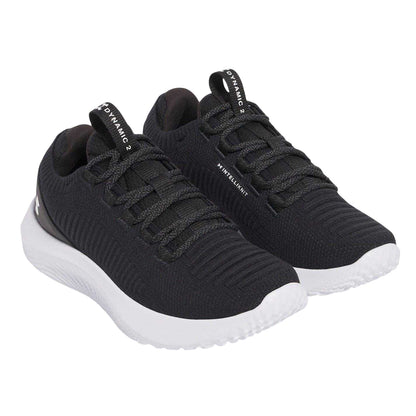 Black-White - Front - Under Armour Womens-Ladies IntelliKnit Shoes
