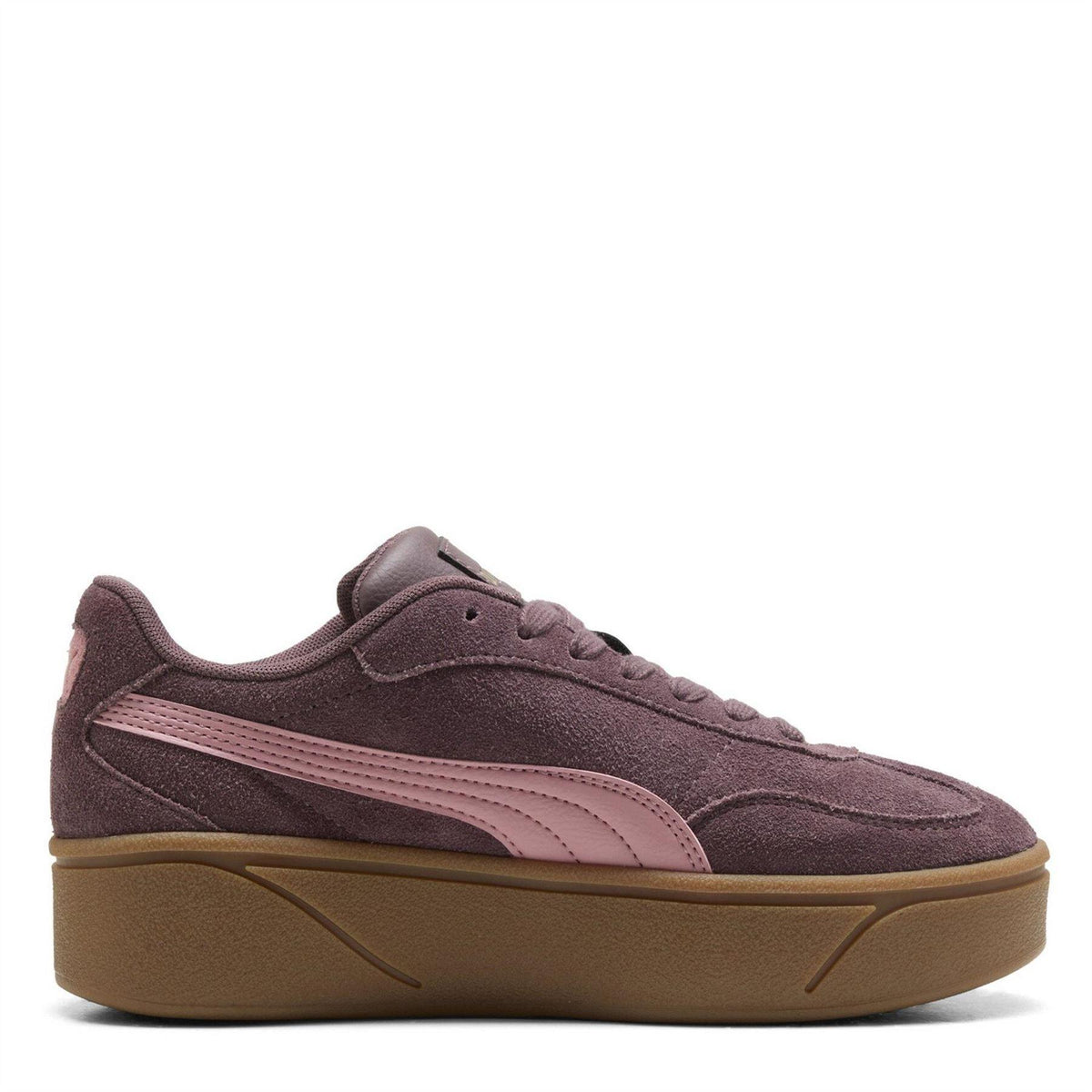 Brown-Pink - Lifestyle - Puma Womens-Ladies Club Era II Suede Platform Trainers