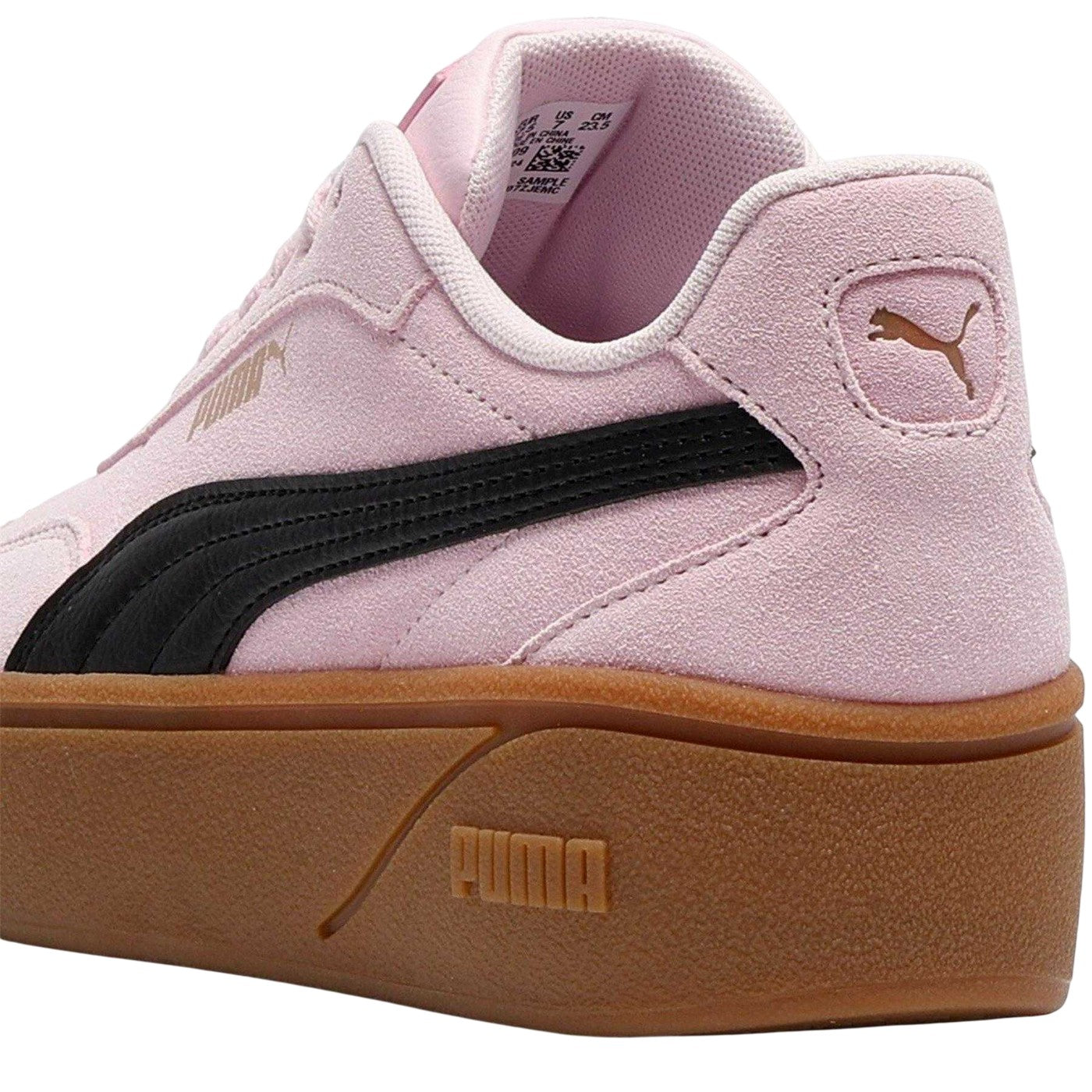 Pink-Navy-Gum - Lifestyle - Puma Womens-Ladies Club Era II Suede Platform Trainers