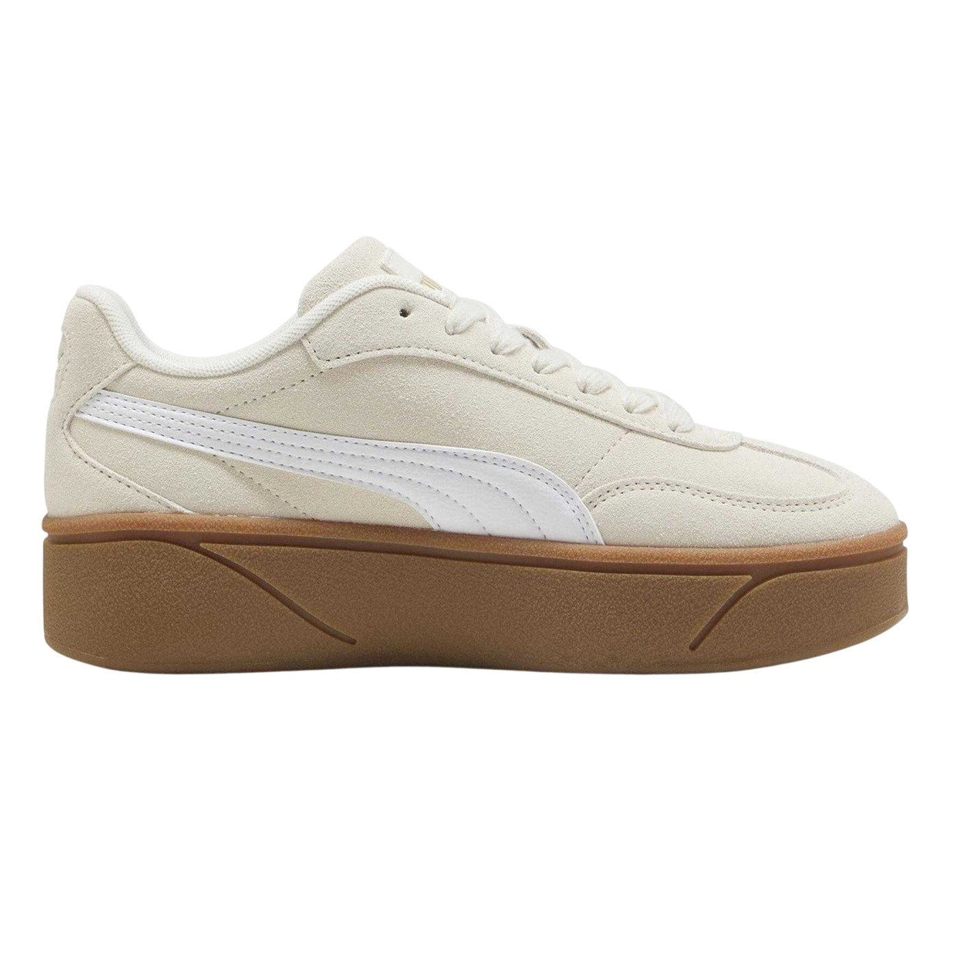Alpine-Gum - Front - Puma Womens-Ladies Club Era II Suede Platform Trainers