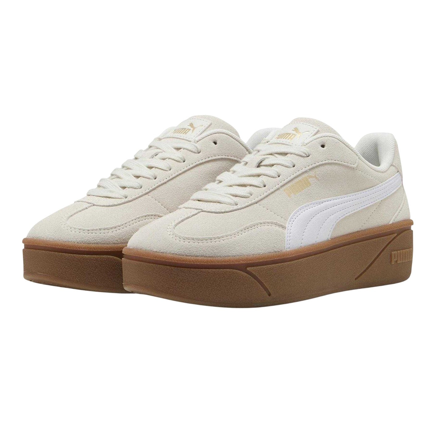 Alpine-Gum - Side - Puma Womens-Ladies Club Era II Suede Platform Trainers