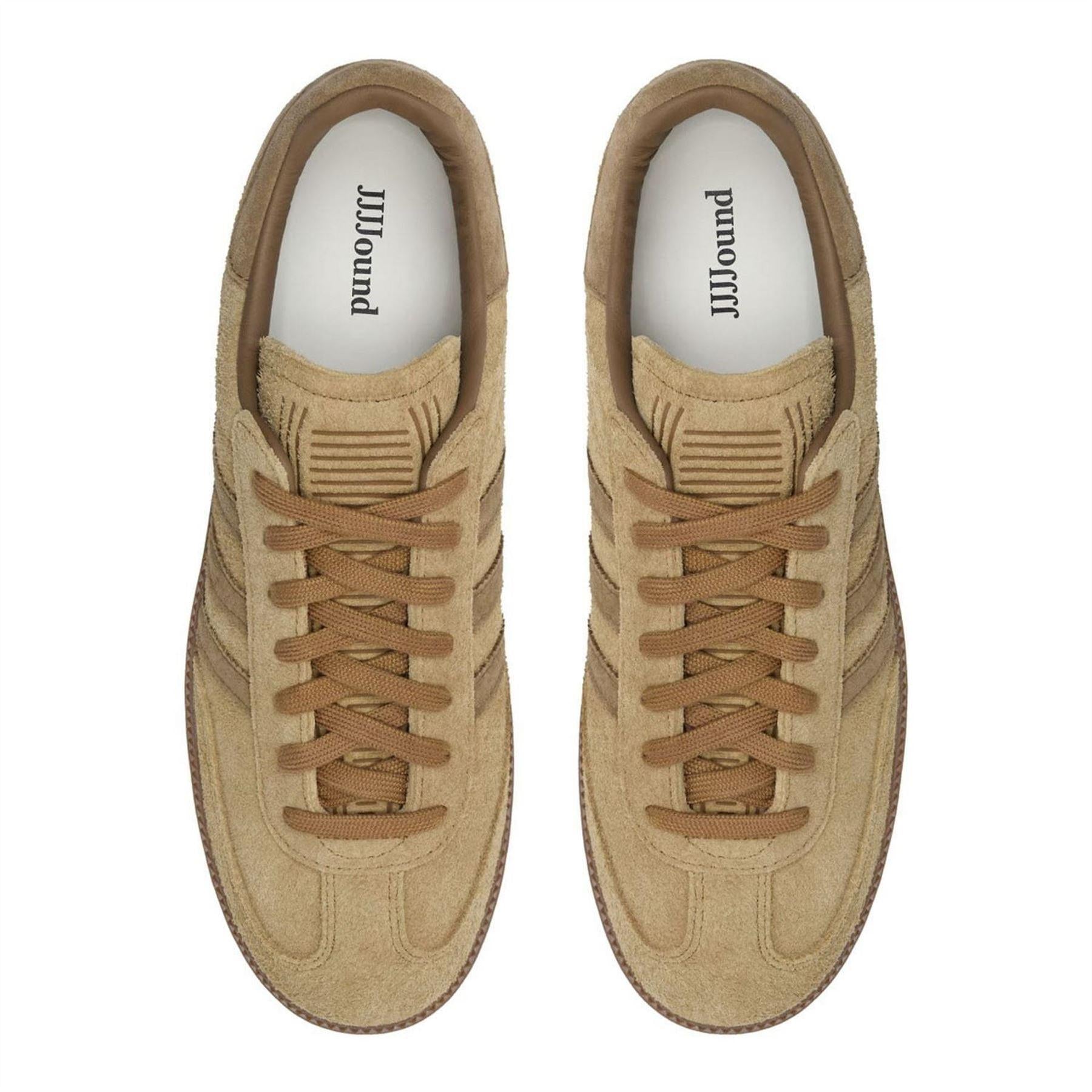 Brown - Side - Adidas Mens Samba Suede Trainers