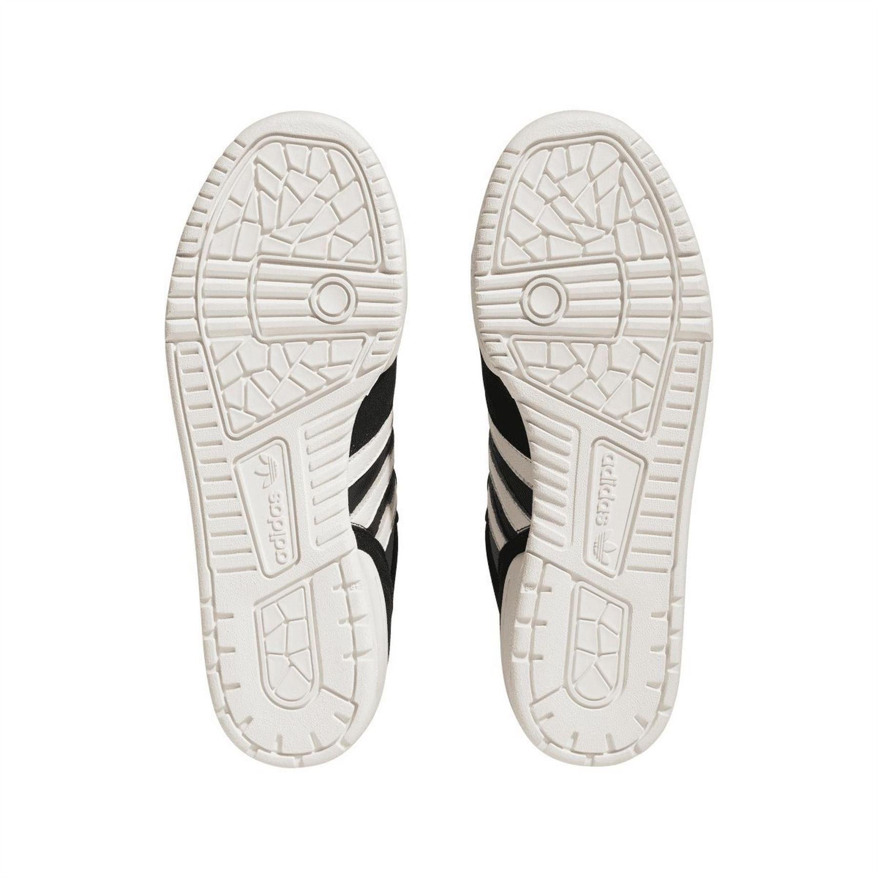 Black-Grey-White - Back - Adidas Mens Rivalry Leather Flat Trainers