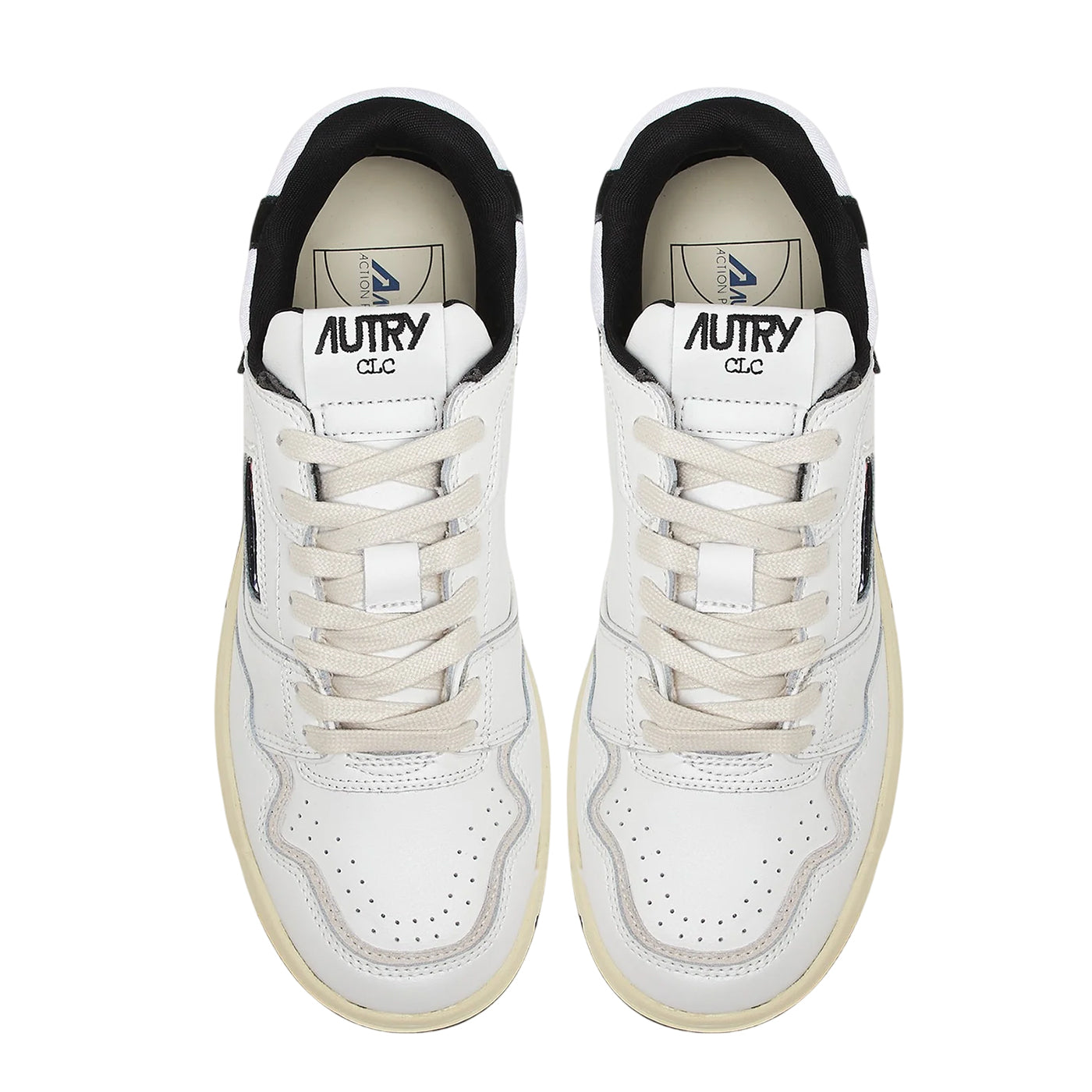White-Black - Lifestyle - Autry Mens Medalist Leather Trainers