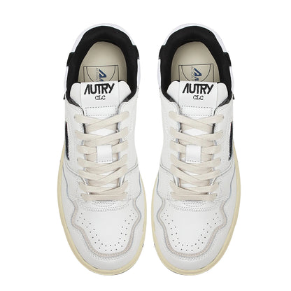White-Black - Lifestyle - Autry Mens Medalist Leather Trainers