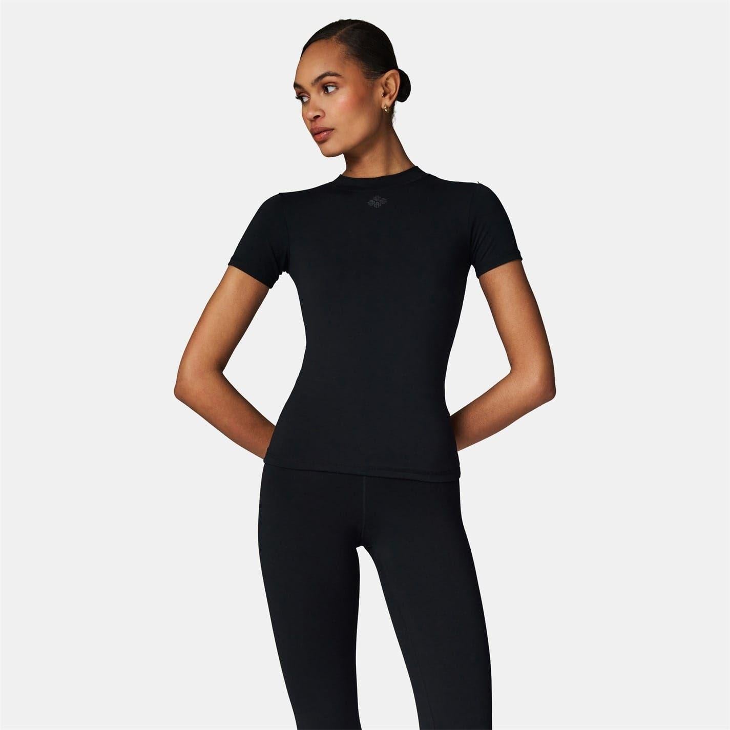 Black - Back - Couture Club Womens-Ladies Emblem Fitted T-Shirt