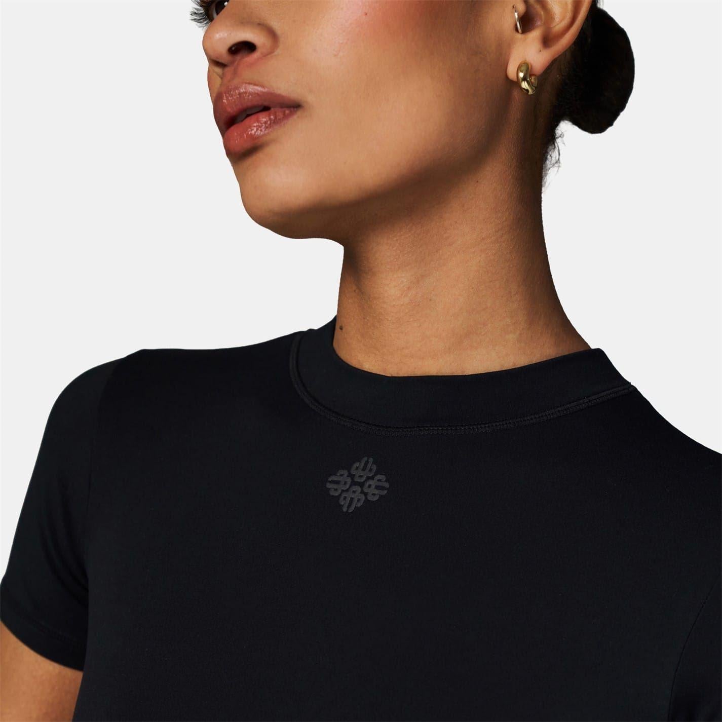 Black - Lifestyle - Couture Club Womens-Ladies Emblem Fitted T-Shirt