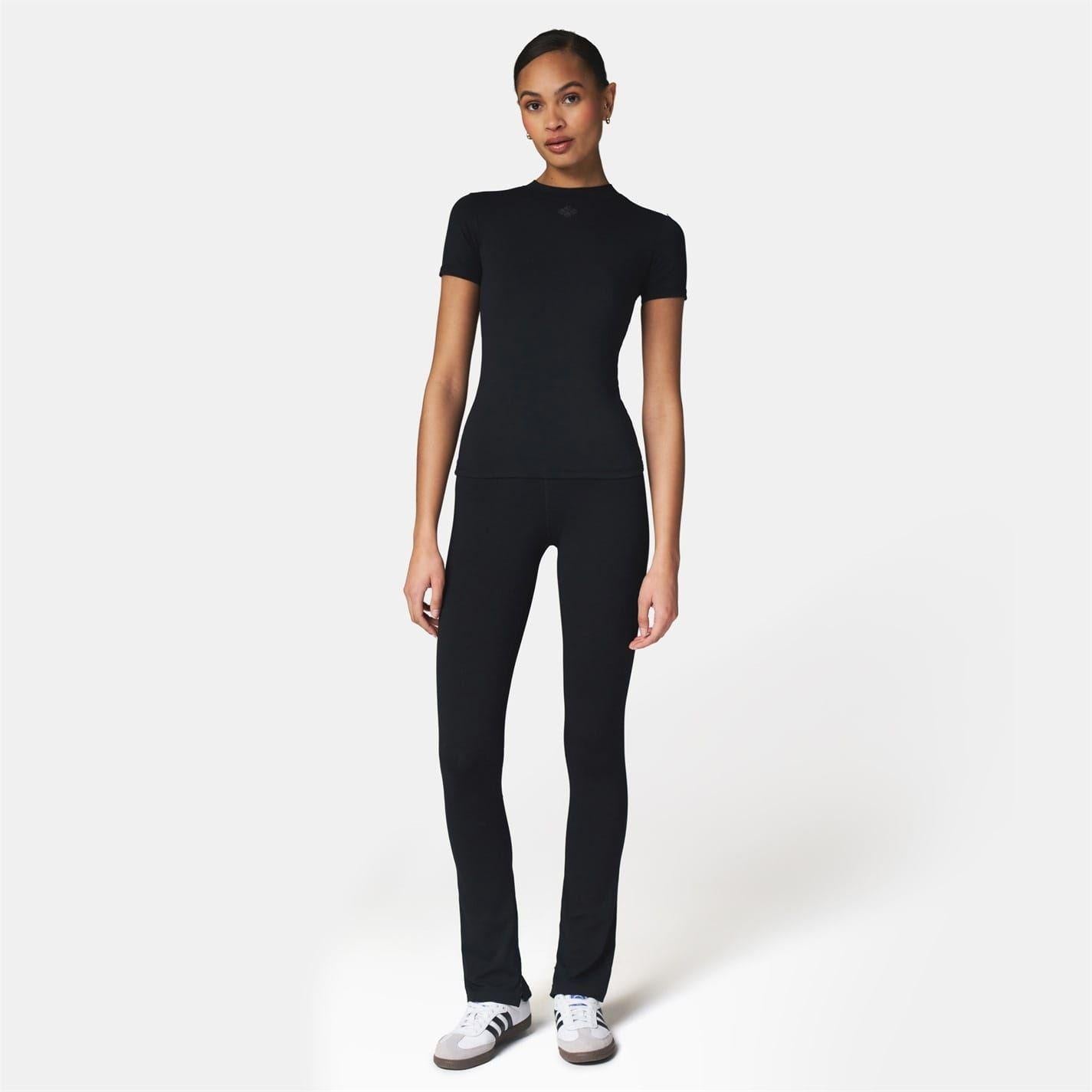 Black - Pack Shot - Couture Club Womens-Ladies Emblem Fitted T-Shirt