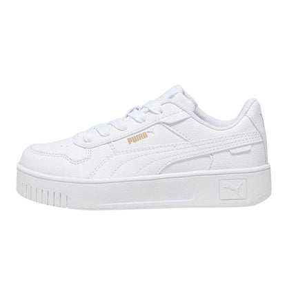 Puma White - Back - Puma Childrens-Kids Carina Street Platform Trainers