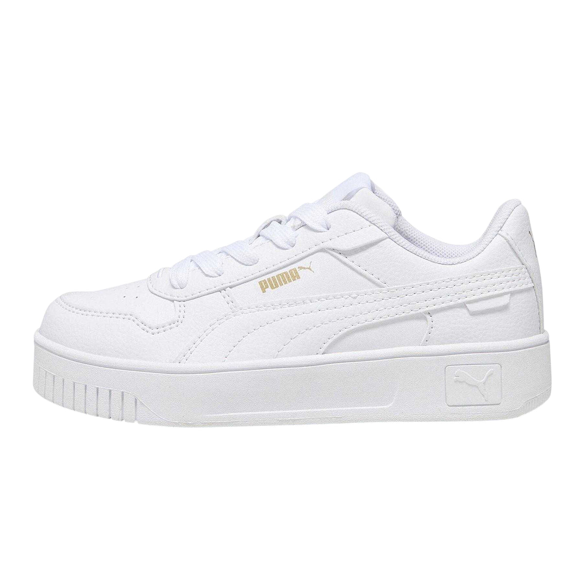Puma White - Back - Puma Childrens-Kids Carina Street Platform Trainers
