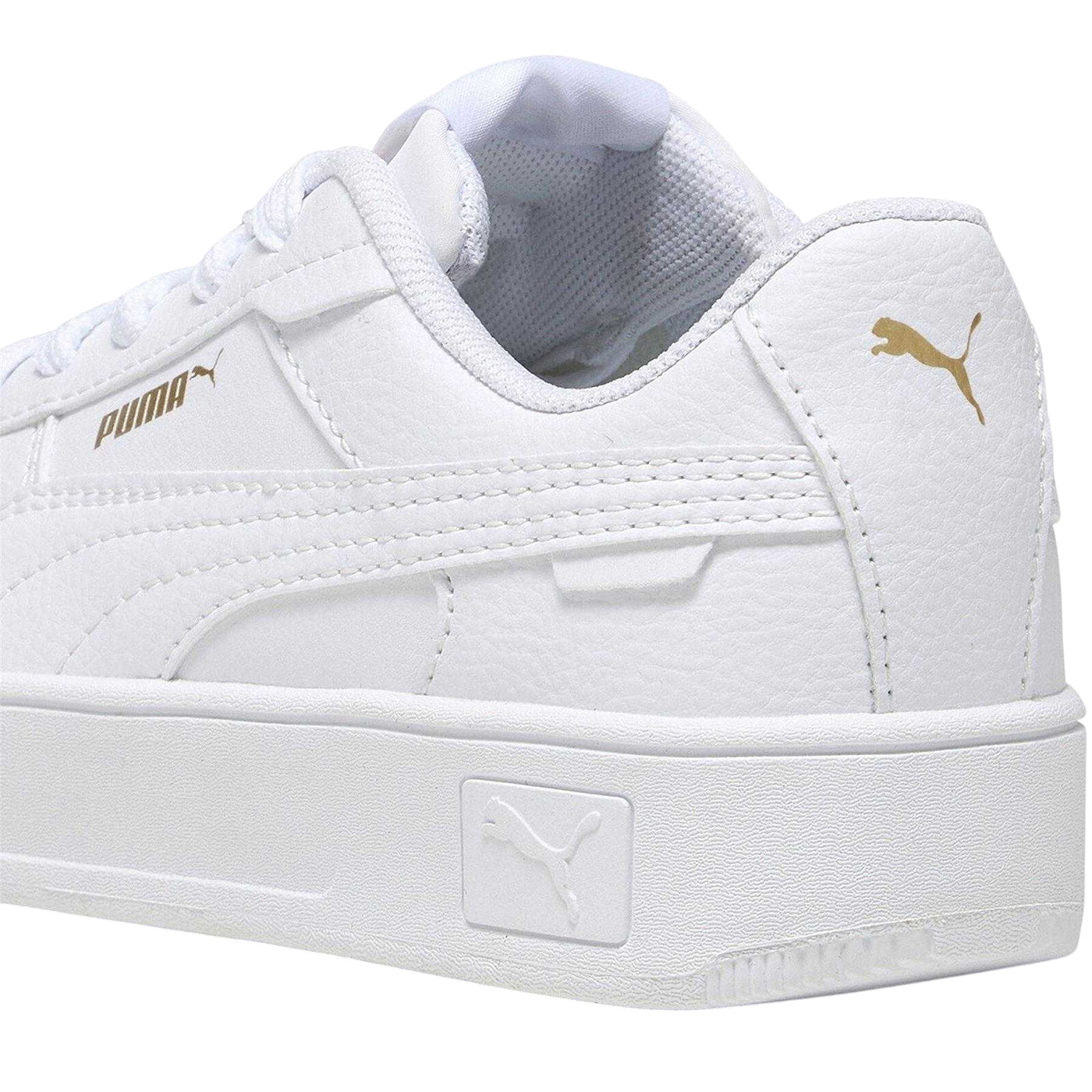 Puma White - Side - Puma Childrens-Kids Carina Street Platform Trainers