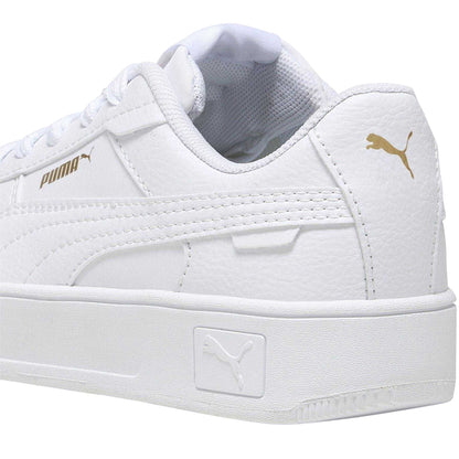 Puma White - Side - Puma Childrens-Kids Carina Street Platform Trainers