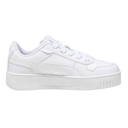 Puma White - Front - Puma Childrens-Kids Carina Street Platform Trainers