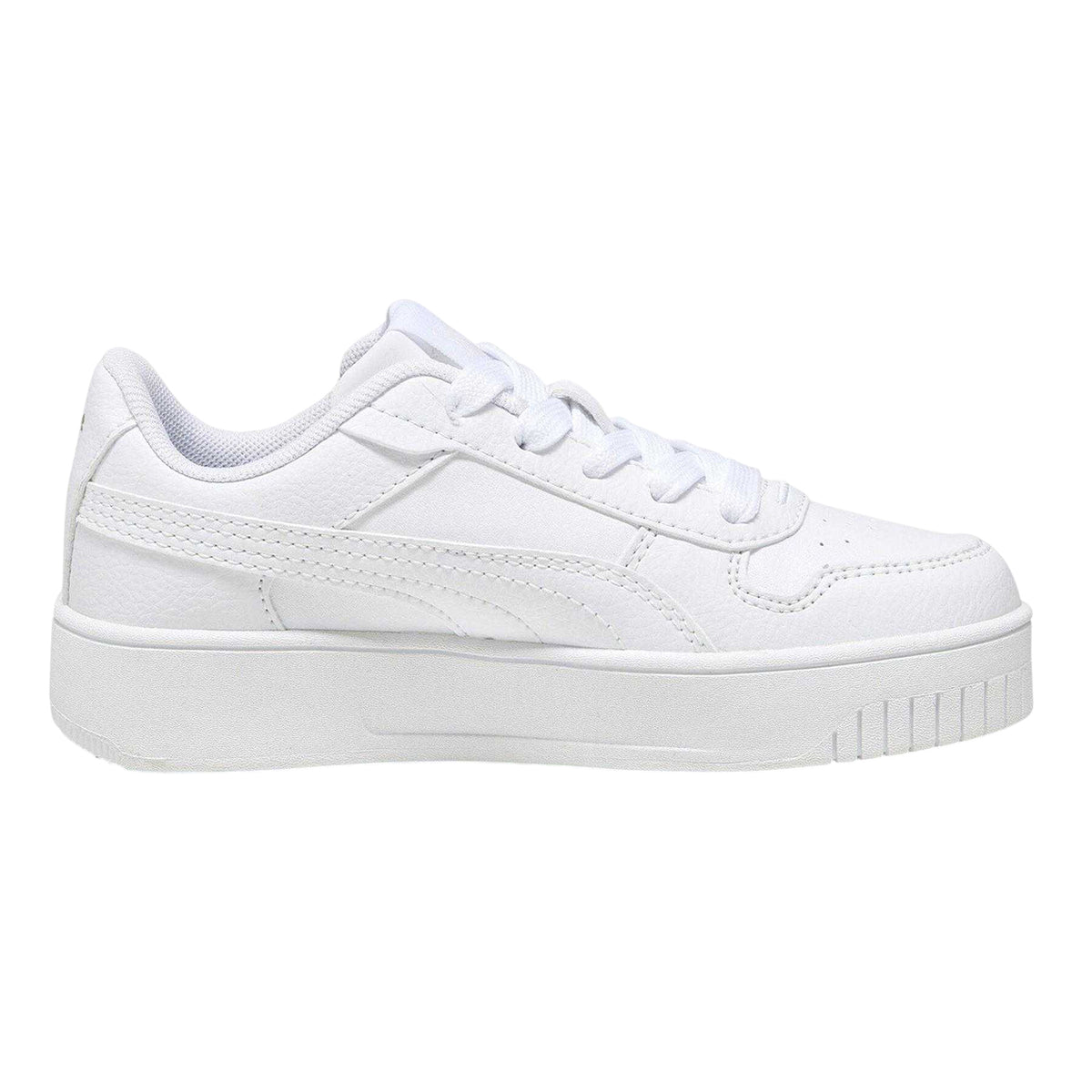 Puma White - Front - Puma Childrens-Kids Carina Street Platform Trainers