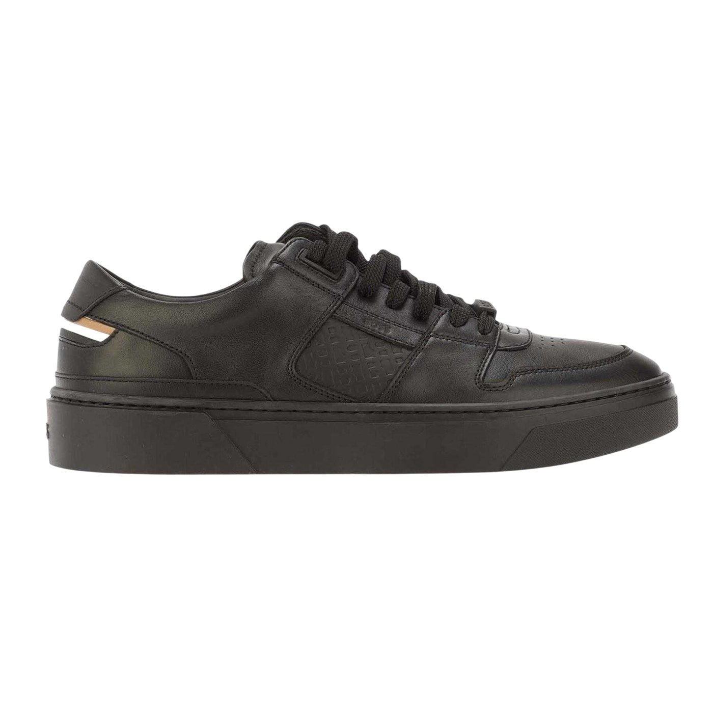 Black - Lifestyle - Boss Mens Gary Leather Flat Trainers
