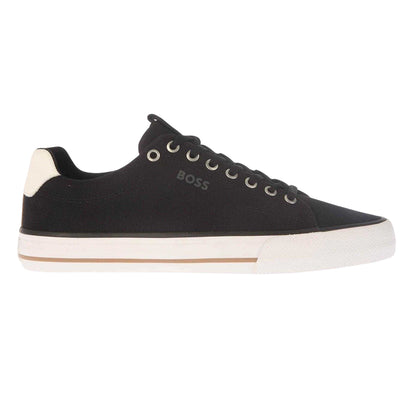 Black - Lifestyle - Boss Mens Aiden Canvas Trainers