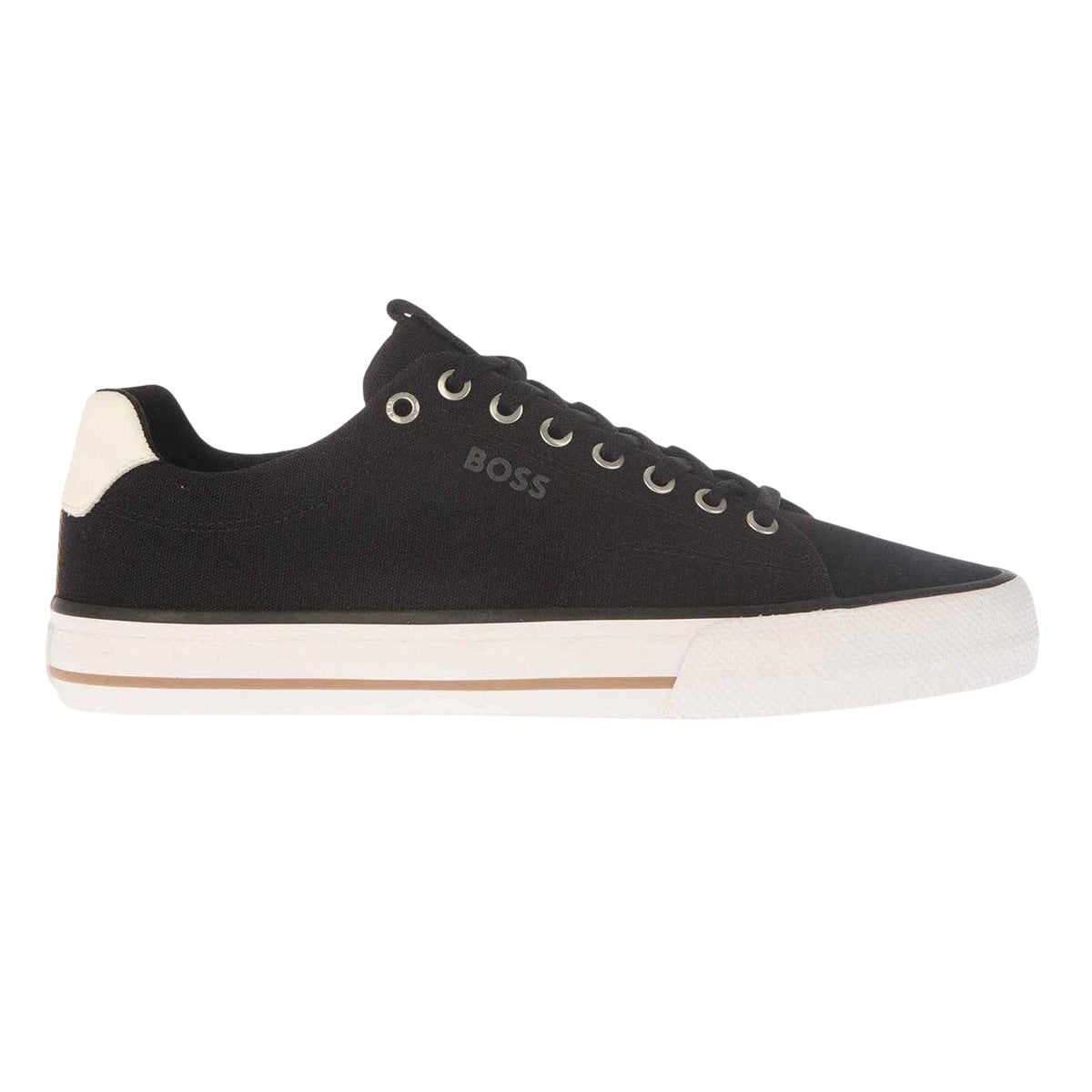 Black - Lifestyle - Boss Mens Aiden Canvas Trainers
