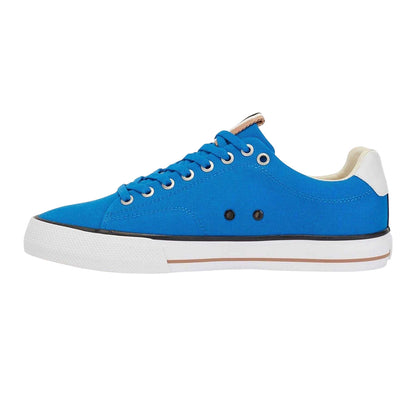 Blue - Side - Boss Mens Aiden Canvas Trainers
