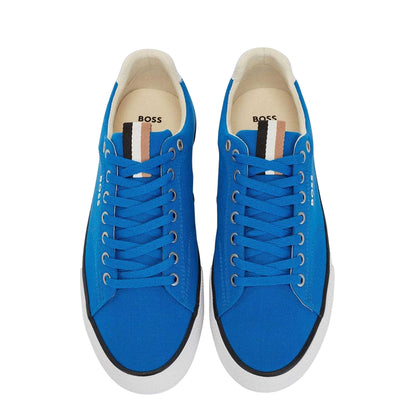 Blue - Lifestyle - Boss Mens Aiden Canvas Trainers