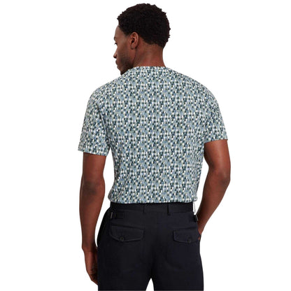 Sky Blue - Back - Ted Baker Mens Geo Abstract Regular T-Shirt