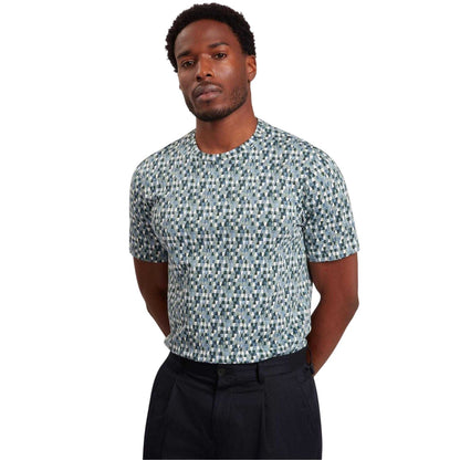 Sky Blue - Lifestyle - Ted Baker Mens Geo Abstract Regular T-Shirt