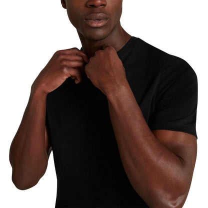 Black - Side - Ted Baker Mens Soft Touch Short-Sleeved T-Shirt
