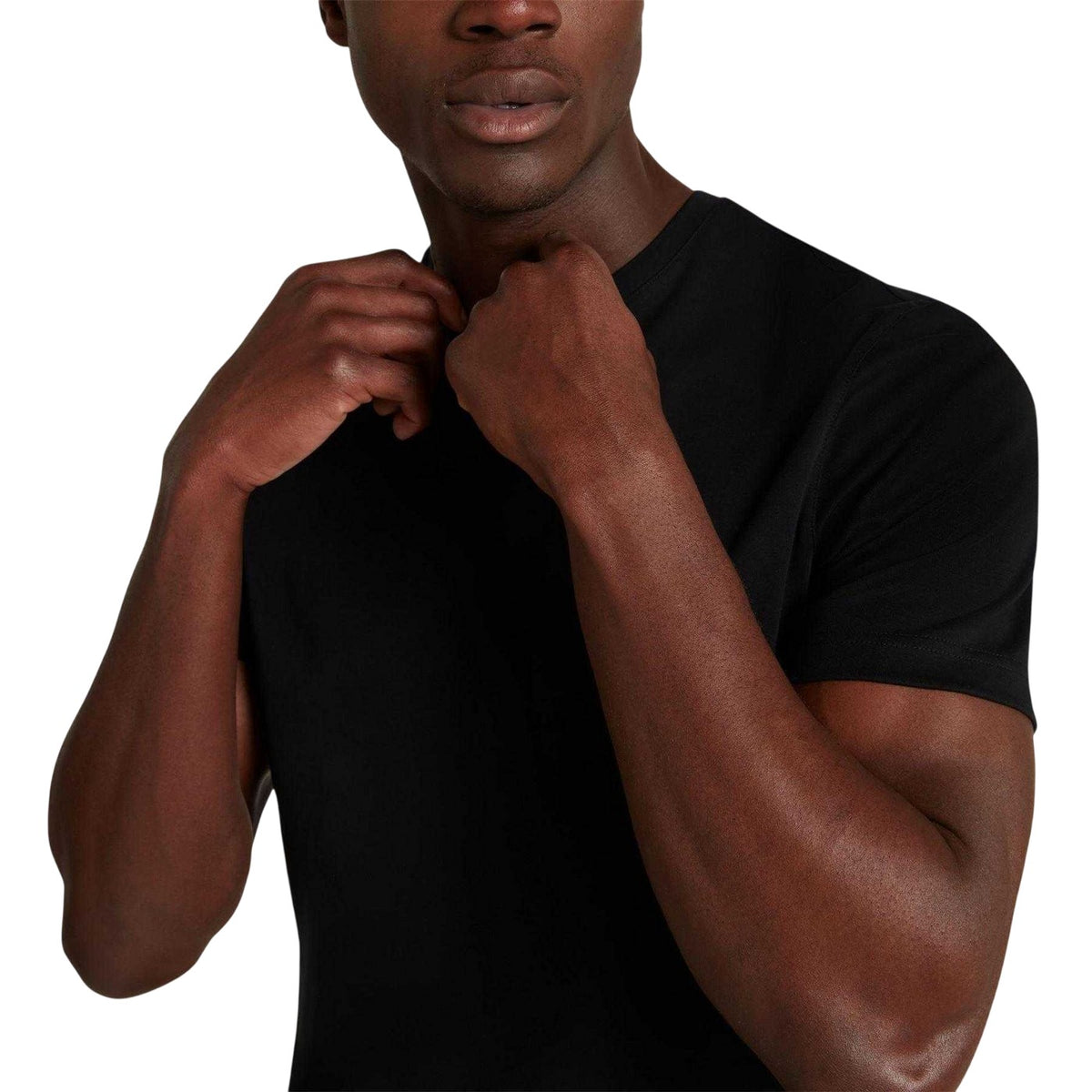 Black - Side - Ted Baker Mens Soft Touch Short-Sleeved T-Shirt