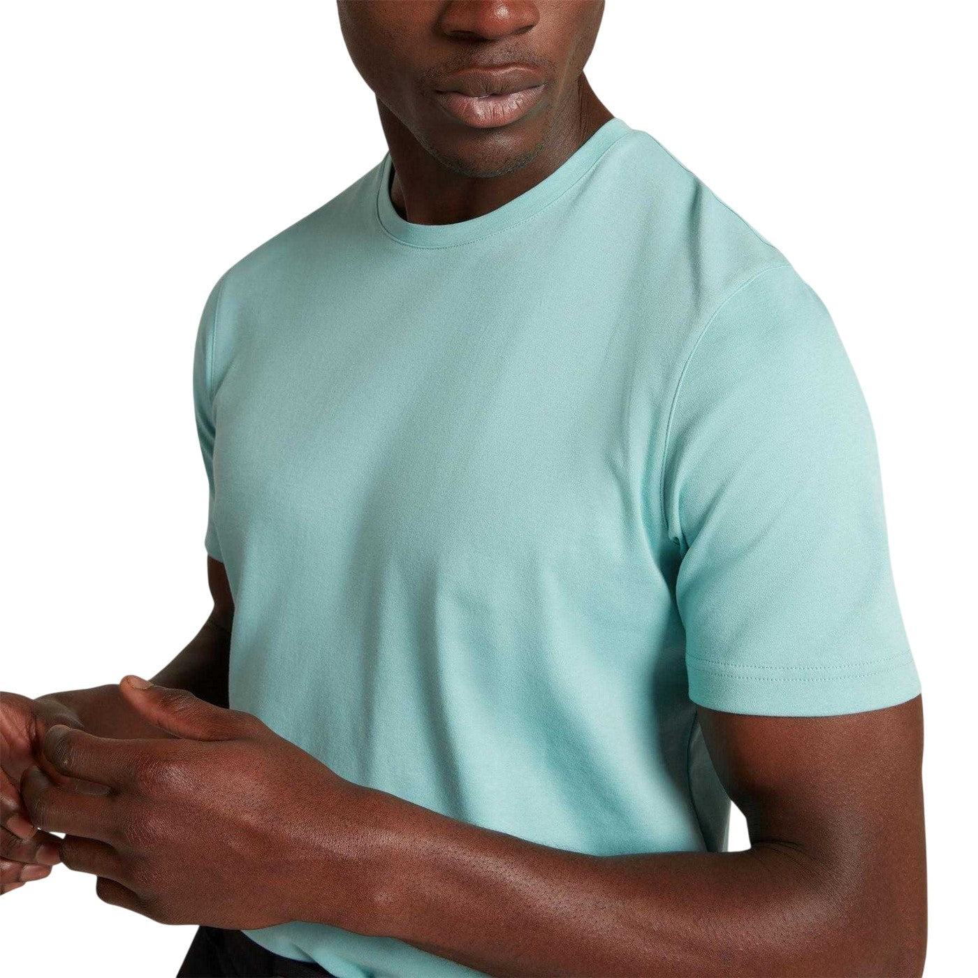 Turquoise - Side - Ted Baker Mens Soft Touch Short-Sleeved T-Shirt