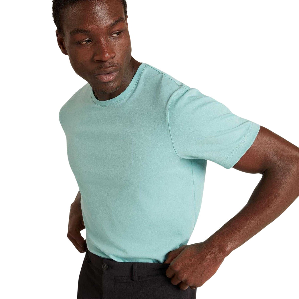 Turquoise - Lifestyle - Ted Baker Mens Soft Touch Short-Sleeved T-Shirt